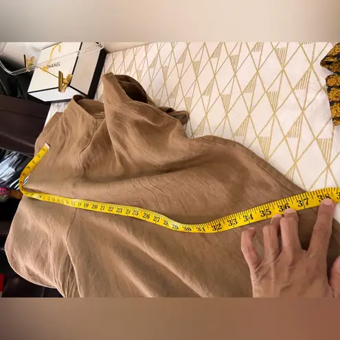 YAYAVOO Over Sized 100% Linen Wide Leg Jumpsuit Size undefined