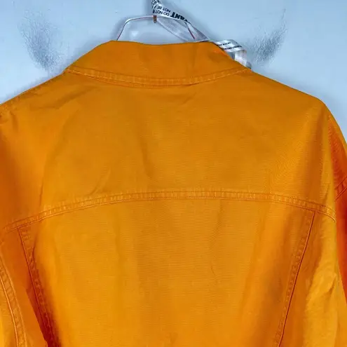 Mistress Rocks NWT  Enrich Cropped Tangerine Denim Jacket Size Large L NEW