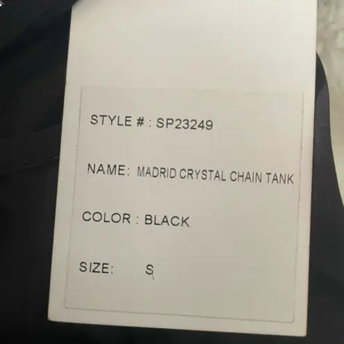 Generation Love NWT Madrid Crystal Chain Tank in Black size Small $198