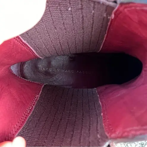 Marc by Marc Jacobs Women's Round Toe Suede Ankle Bootie Brown Size 39