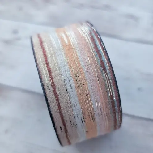 Vintage Cuff Bracelet Chunky Striped Cuff Bracelet