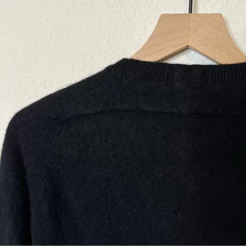 Saint Laurent Black Cashmere Pullover Sweater Ribbed Trim Womens Size XXS