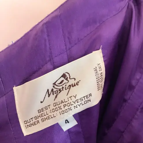 Mystique Boutique Vintage Y2K Bejeweled Strapless Corset Prom Dress in Purple | Size 4