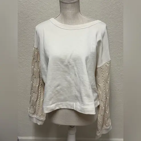 Pilcro NWT Ivory Sweater Sleeve Top Size Small