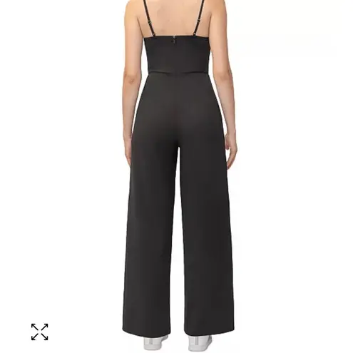 Dylan Ryan NYC Black Fitted Bodice Bustier Wide Leg Sleeveless Jumpsuit Size S