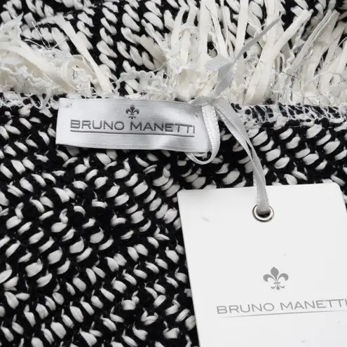 Bruno Manetti. Giacca Open Duster Blazer. Black Size XL