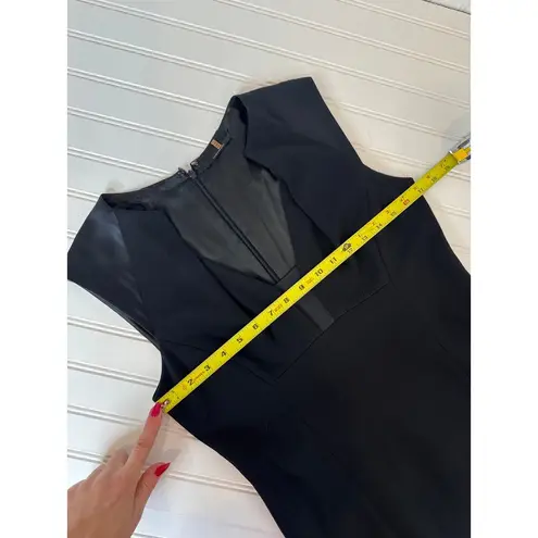 Elie Tahari Sheath Dress Black Sleeveless Knee Length LBD Career Workwear Size 6