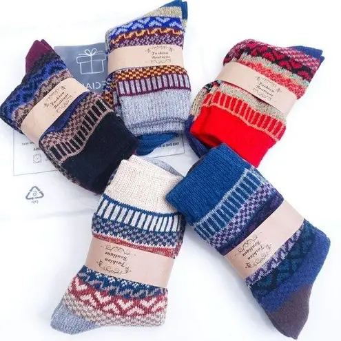 ECI Multicolor Patterned Unisex Socks Set Of 5