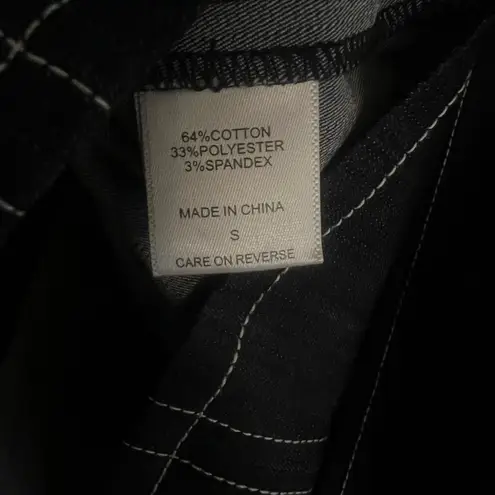 NWT New York & Company Dark Indigo Denim Sleeveless Corset Style Top Size Small Blue