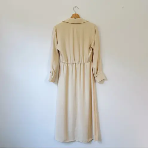 Vince  Shaped Collar Dolman-Sleeve Dress White Sand