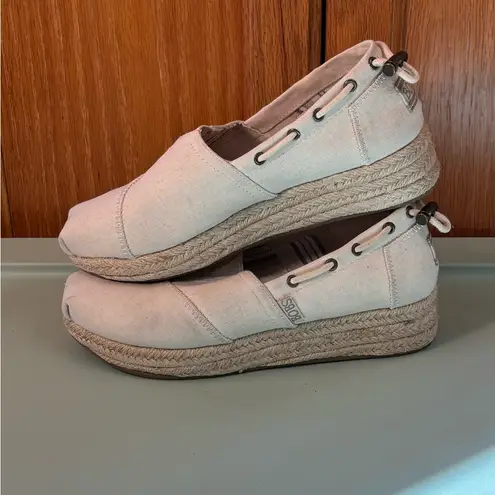 Bob’s Highlights Set Sail Skechers Espadrille shoes loafer WIDE WIDTH White Size 7