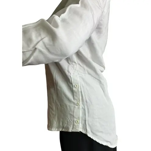 Chelsea & Theodore White Long Sleeve Button Down Shirt Career Office Work Casual