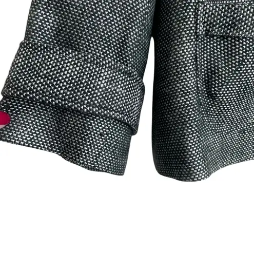 Style & Co Women Cropped Jacket 14 Black Metallic Tweed Career Business Blazer