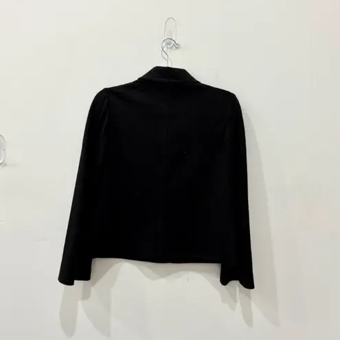 Moschino Long Sleeve Notch Lapel Single Breasted Blazer Black Women's Size 38/2