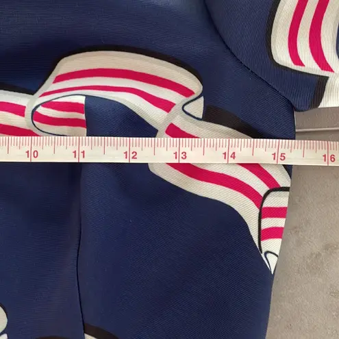 Draper James DRAPER JAMES fit and flare zip up navy dress V neck elbow length sleeves size 0 - Image 14