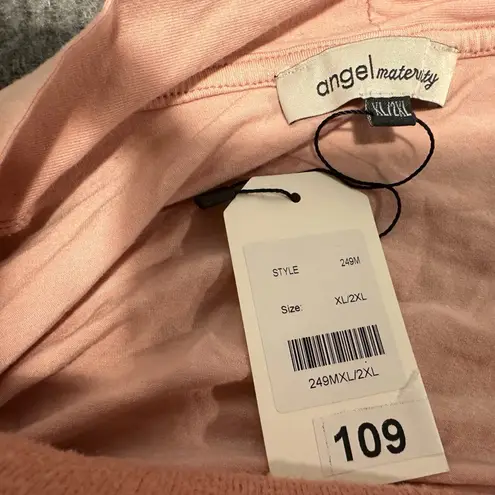 Angel Maternity Women’s Size XL/2XL Robe Pink Crochet NWT