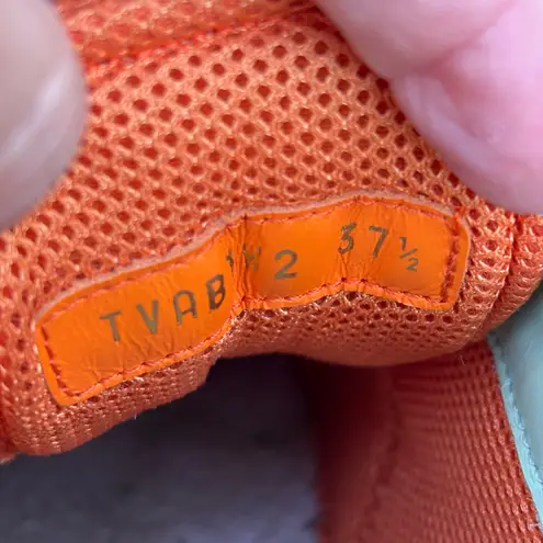 Valentino Garavani Valentino Shegoes Vlogo lace-up pastel mint low top sneakers size 37.5 US 7.5