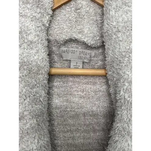 Barefoot Dreams Cozy Chic Robe Womens 2 Tan Solid Long Sleeve Belted Lounge