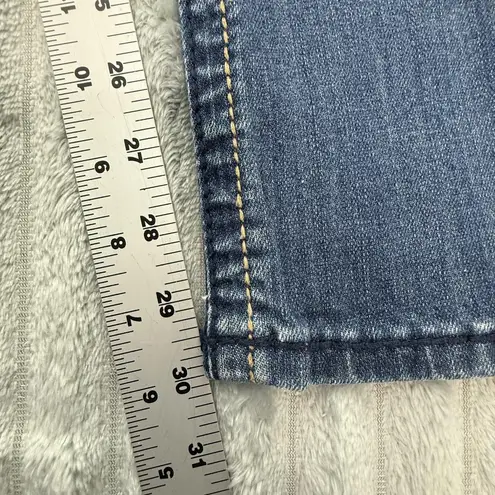 Reba Jeans Womens 8 Blue Bootcut Western Embroidered Rhinestone Stretch 30x30