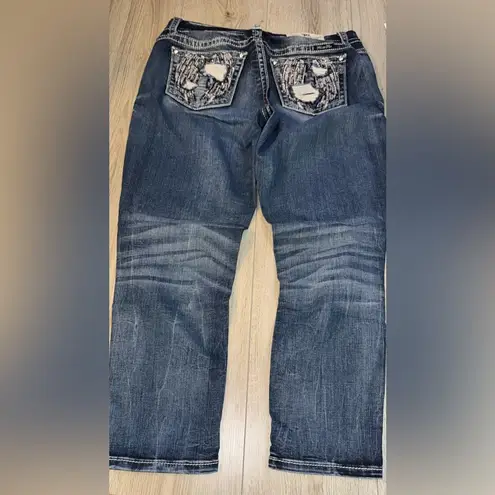 Miss Me  easy crop denim Women's Blue Jeans