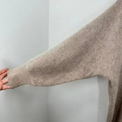 Rosanna Angora Rabbit Hair Blend Crewneck Dolman Sleeve Sweater Womens Medium Tan