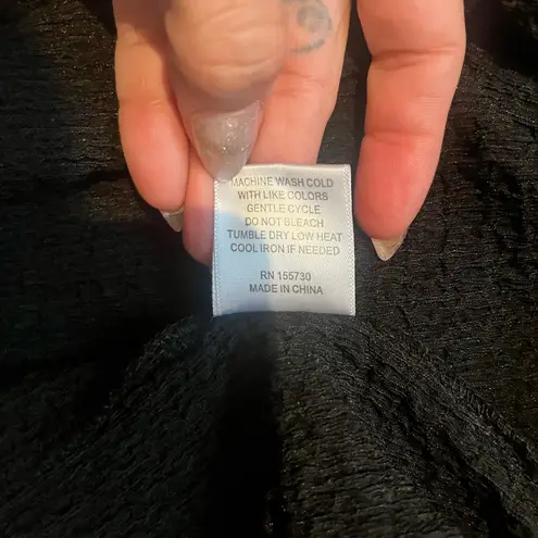 Classic Solid Plain Women’s Round Neck Short Sleeves Blouse Plus Size 4X Black - Image 3