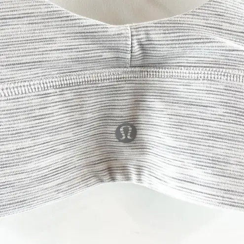 Lululemon  Align Light Support A/B Cup Yoga Reversible Sport Bra White Gray Small