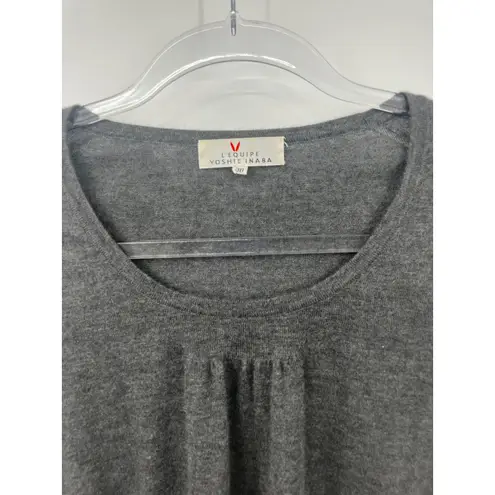 L'EQUIPE YOSHIE INABA Sweater Pullover top Long Sleeve Solid Dark Gray Size 38