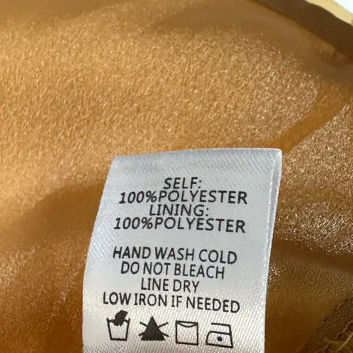 Anna Grace Organza Top Womens S Brown Puff Sleeve Sheer Cottagecore Boho Fairy