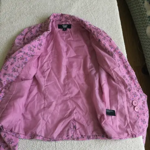 Coffee Shop Y2K Floral Corduroy Pink Blazer Jacket - Sz Medium