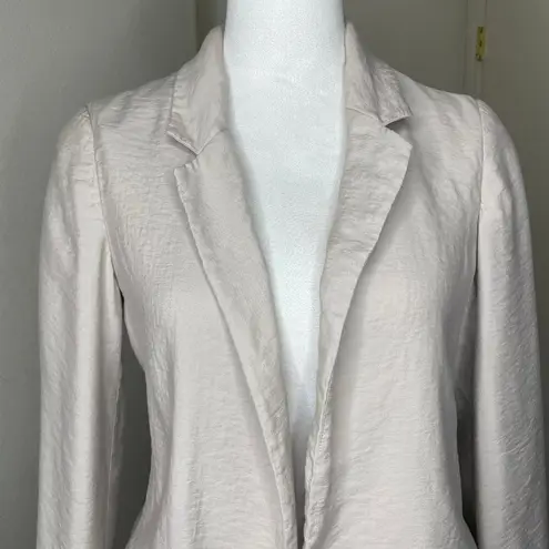 ALLSAINTS Obel Lightweight Open Front Blazer Jacket Stone Oyster White US 4