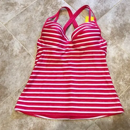 Lole 🆕 pink striped adjustable tankini swi…