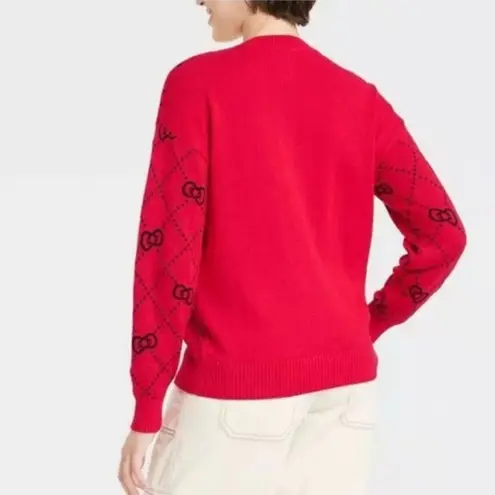 Sanrio Hello Kitty Graphic Red Crew Neck Sweater Size M Red Size M