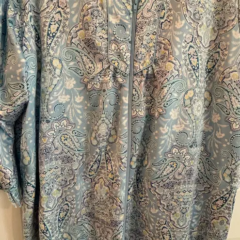 Miss Elaine Paisley Robe Blue Size 1X