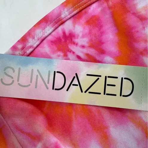 NWT Sundazed Beka Tie Dyed Underwire Bow Bikini Top D Cup Size 34D Orange