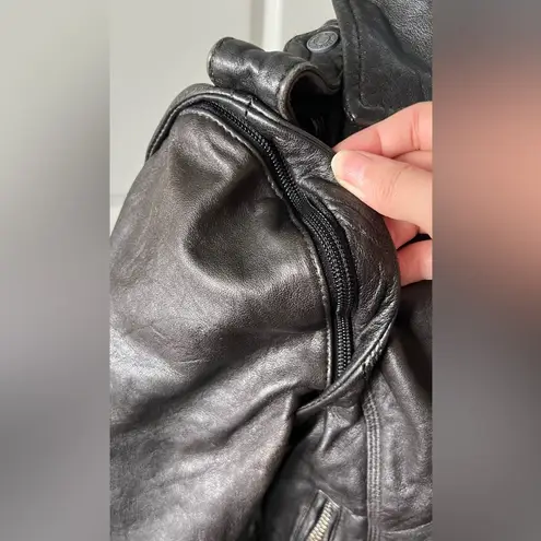 Zadig & Voltaire Black Leather convertible Biker Jacket