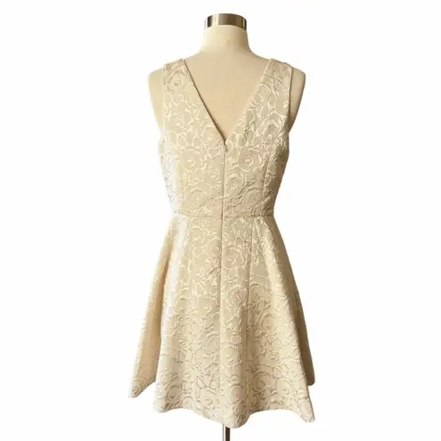 ERIN FETHERSTON Wedding Cake Dress Jacquard Cream Embossed A