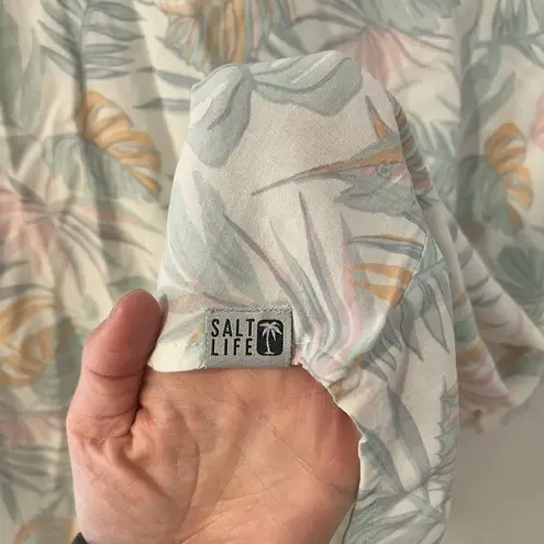 Salt Life NWT Button-Up Shirt And Dress Cover Up Beach Set Tropical Print Size S