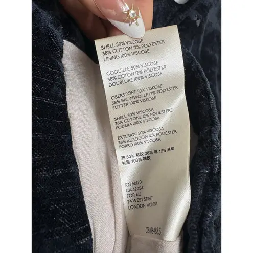 Free People  Dusk till Dawn Velvet Jacket Size XS Band Military Black Y2K Boho