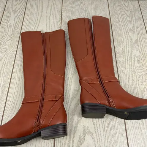 I.N.C. International Concepts Women's Faron Knee High Riding Boot 7M Cognac $130 Brown Size 7