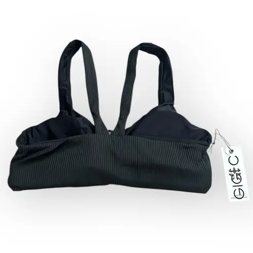 GIGI C Revolve Andrea Sports Bra Women's Small Black Ribbed Cutout V