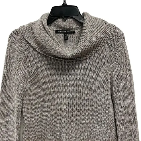 White House | Black Market  Women's XS Metallic Ombre Cowl Turtleneck Gray Sweater