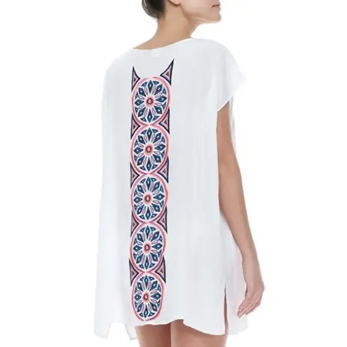 Milly  Embroidered Cape Swimsuit Coverup, Multicolor Retail $345