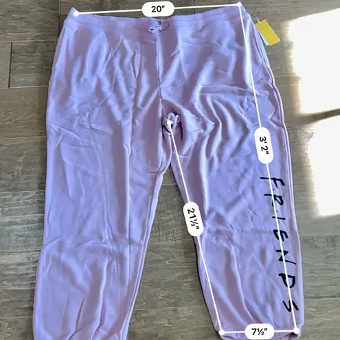Friends Women’s Plus Size Casual Jogger Pants Light Mauve Size 3X NWT Comfy Purple