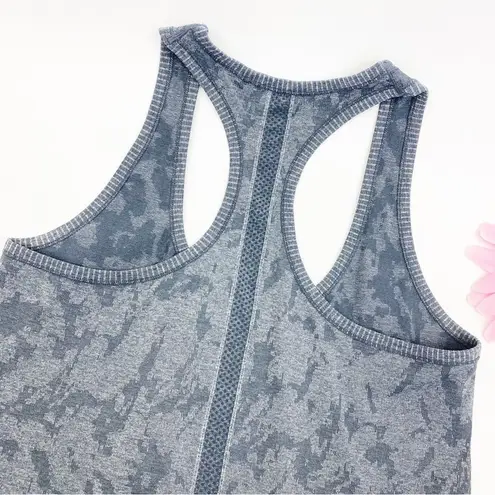 Zyia Active Seamless Racerback Athletic Tank Top: Grey Splash Camo Camouflage