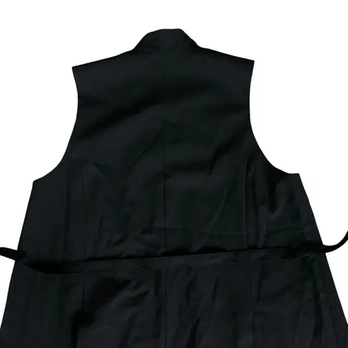 Universal Standard Jenny Black Wool Sleeveless Jacket Vest Tie Belt XS NEW