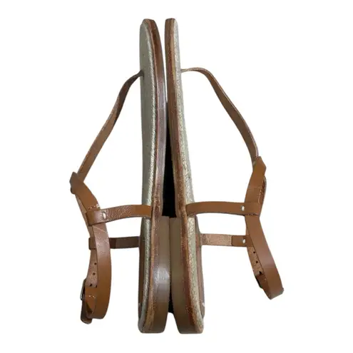 Soludos New Classic Tan Leather Thong Sandals Women’s Size 10 Espadrille Sole