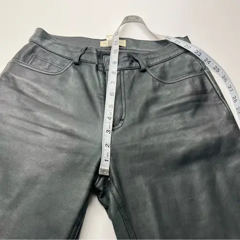 Hugo Buscati Faded Black Leather Pant Womens Size 4 Lined Pockets Zipper *FLAWS - Image 7