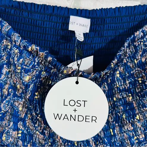 Lost + Wander NWT Wish Upon Mini Skirt in Navy Gold Paisley Size M