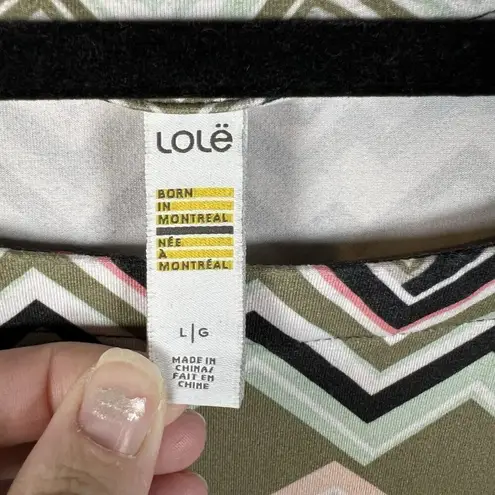 Lole Short Sleeve Comfy Casual Leisure Scoop Hem Elastic Hip Sun Dress SZ Large